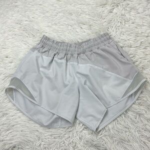 Lululemon Hotty Hot Short *Asym Light Chrome / White / White